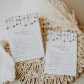 Boho Beach Muschel wünscht eine Babykarte Einladung