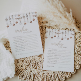 Boho Beach Muschel wünscht eine Babykarte Einladung