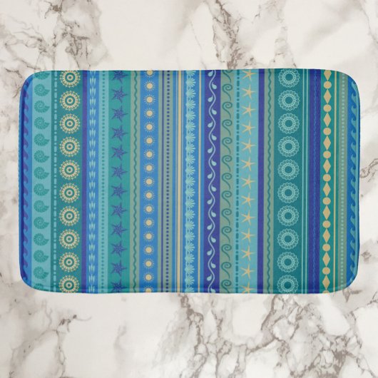 Boho Beach Muster Ozeanthemen Badematte