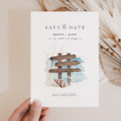Boho Beach Ocean Save the Date