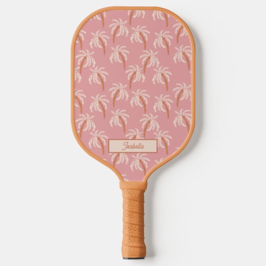 Boho Beach Palm Individuelle Name Pickleball Paddl Schläger (Vorderseite)