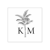 Boho Beach Palm Tree Monogram Gummistempel (Prägung)