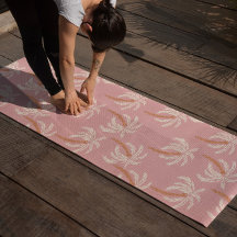 Boho Beach Palm Yoga Mat Tropische Küstenpilates