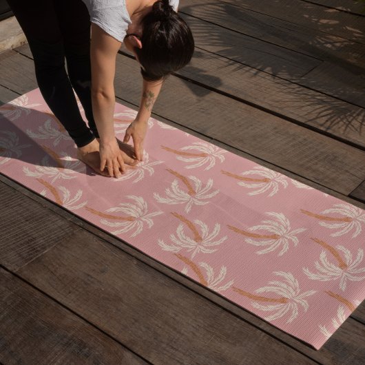 Boho Beach Palm Yoga Mat Tropische Küstenpilates Yogamatte