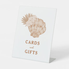 Boho Beach Seashell Brautparty Karten und Geschenk Sockelschild