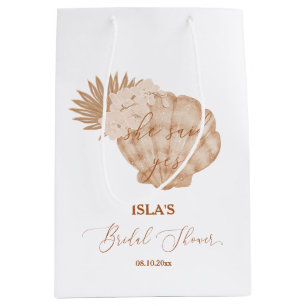 Boho Beach Seashell Brautparty Mittlere Geschenktüte