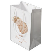 Boho Beach Seashell Brautparty Mittlere Geschenktüte (Vorderseite Schrägansicht)