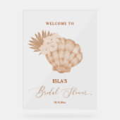 Boho Beach Seashell Brautparty Willkommen Acrylschild (Vorderseite)