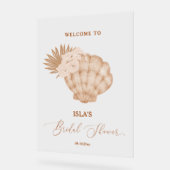 Boho Beach Seashell Brautparty Willkommen Acrylschild (Winkel)
