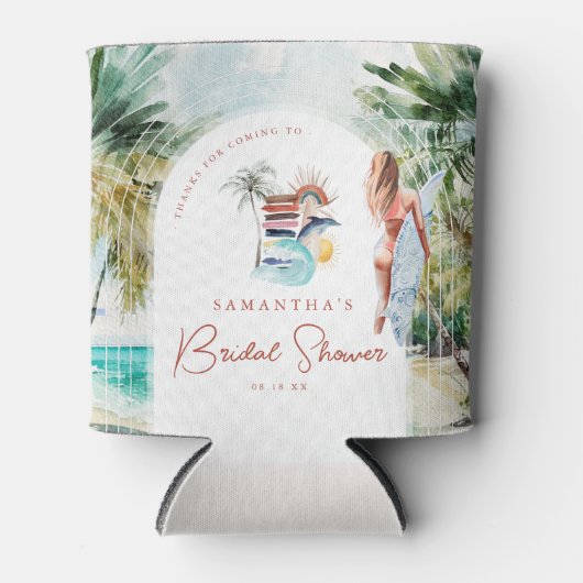 Boho Beach Surf Summer Brautparty Dosenkühler (Vorderseite)