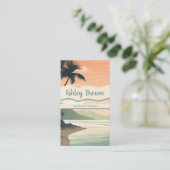 Boho Beach Terracotta Erring Jewelry Illustration Visitenkarte (Stehend Vorderseite)