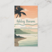 Boho Beach Terracotta Erring Jewelry Illustration Visitenkarte (Vorderseite)