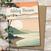 Boho Beach Terracotta Erring Juwelen Display Chic Visitenkarte