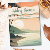 Boho Beach Terracotta Erring Juwelen Display Chic Visitenkarte