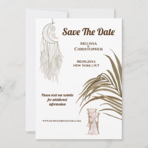 Boho Beach Traumfänger Hochzeitskleid chic Save The Date