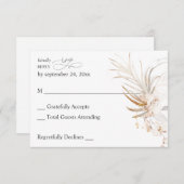 Boho Beach Tropical Beige Floral ni Meal UAWG 2 RSVP Karte (Vorne/Hinten)