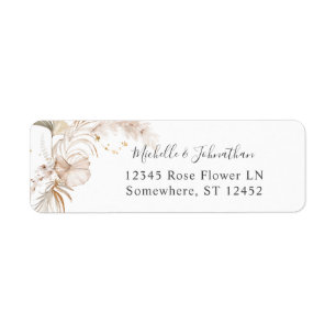 Boho Beach Tropical Beige Rücksendeadresse 1b