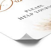 Boho Beach Tropical Terracotta Kupfer Drinks Zeich Poster (Ecke)