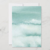 Boho Beach Watercolor Aquamarin Blue Brautparty Einladung (Rückseite)