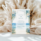 Boho Beach Watercolor Blumenstrauß Einladung