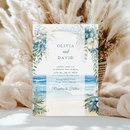 Boho Beach Watercolor Blumenstrauß Einladung