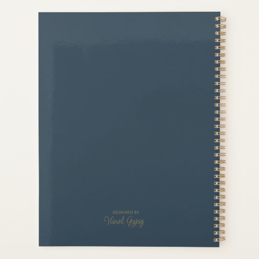 Boho Beach Waves Sand Sun Wasserfarbe Planer (Rückseite)