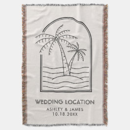 Boho Beach Wedding Blanket für Bride & Groom Decke