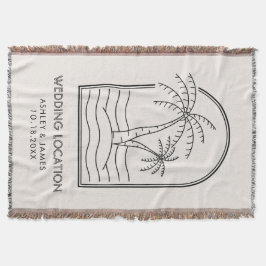 Boho Beach Wedding Blanket für Bride & Groom Decke