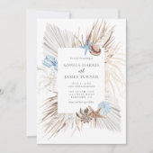 Boho Beach Wedding Einladung (Vorderseite)