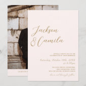 Boho Beach Wedding Einladung (Vorne/Hinten)
