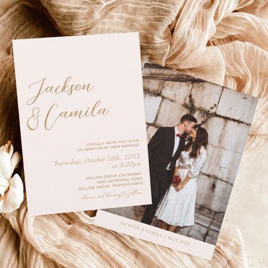 Boho Beach Wedding Einladung