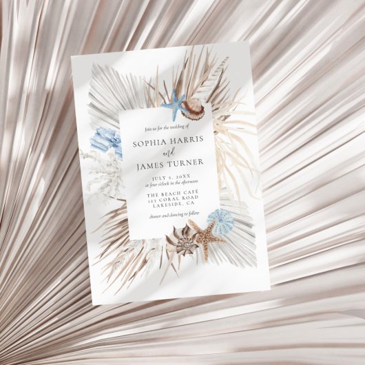 Boho Beach Wedding Einladung