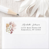 Boho Beach White Floral Rücksendeadresse (Insitu)