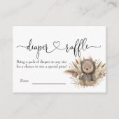 Boho Bear Baby Duschdusche Windelwanne Begleitkarte (Vorderseite)