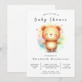 Boho Bear Baby Dusche Einladung (Vorne/Hinten)