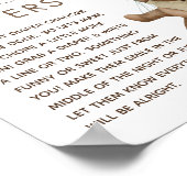 Boho Bear Baby Dusche 'Late Night Diaper' Poster (Ecke)