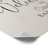 Boho Bear Baby Dusche Willkommen Poster (Ecke)