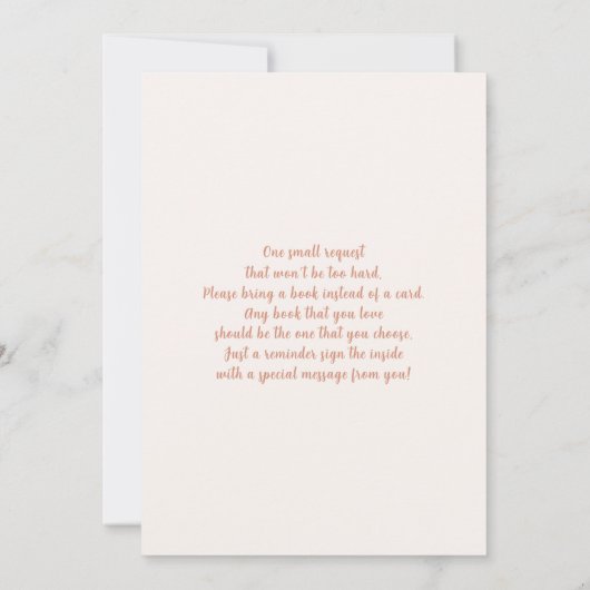 Boho Bear Baby Shower Einladung (Rückseite)