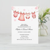 Boho Bear Baby Shower Einladung (Stehend Vorderseite)