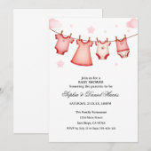 Boho Bear Baby Shower Einladung (Vorne/Hinten)