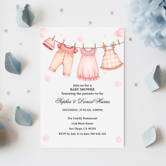 Boho Bear Baby Shower Einladung