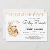 Boho Bear Baby Shower Einladung (Vorderseite)
