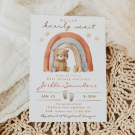 Boho Bear Baby Shower Einladung | Bärenbaby