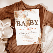 Boho Bear Baby Shower Einladung | Bärendusche