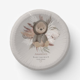 Boho Bear Baby Shower Paper Bowls Pappteller