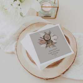 Boho Bear Baby Shower Serviette