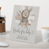 Boho Bear Babydusche Bücher für Baby Sockelschild (In SItu)