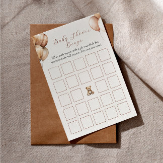 Boho Bear Balloon Baby Dusche Bigo Game