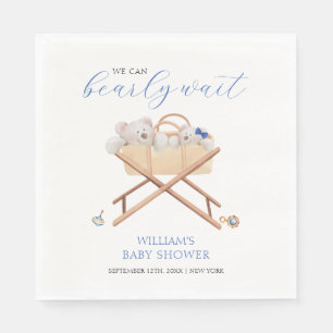 Boho Bear Bassinet Toy Boy Baby Dusche Serviette