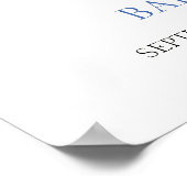 Boho Bear Bassinet Toy Boy Baby Dusche Willkommen Poster (Ecke)